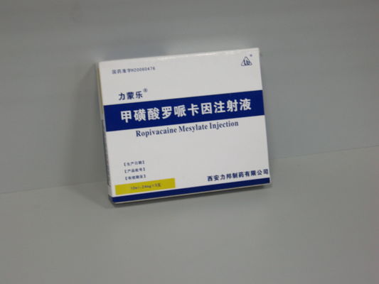 Un buen precio. Inyección anestésica local 10ml de Ropivacaine Mesylate de la inyección del FDA: 120mg en línea